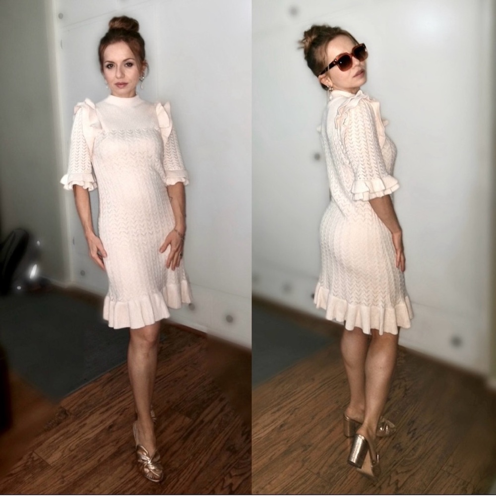 Happy X Nature ruffled sweater dress